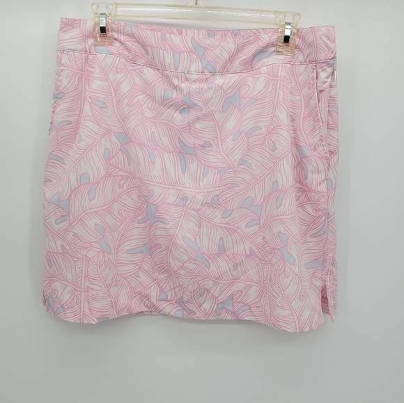 Izod golf pastel Pink Blue tennis leaf print skort women's size 6 barbiecore - Picture 1 of 8